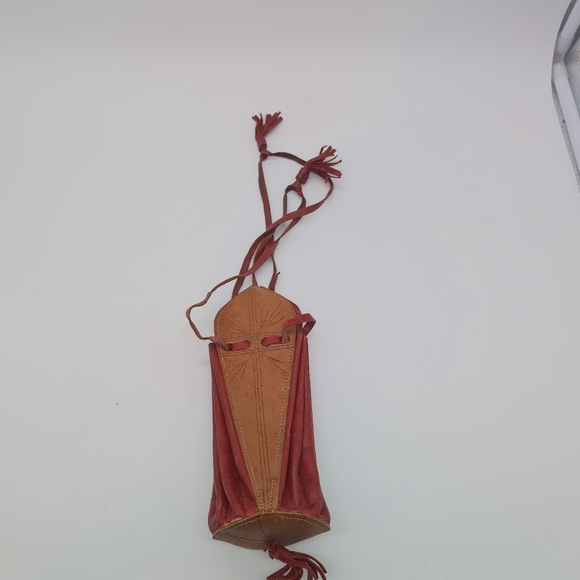 Vintage Taureg Expandable Bag Purse Wallet Embroidery Detail Made In  Lybia - Picture 3 of 9